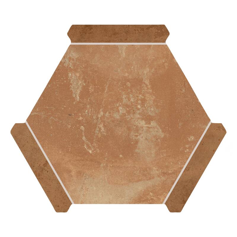 Merola Tile Doscotto Panal Rosso with Clay Picket 8-5/8" x 9-7/8" Porcelain Floor and Wall Tile