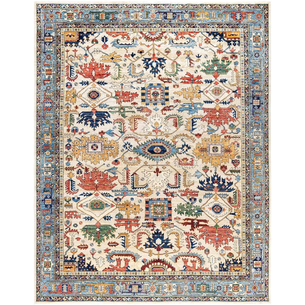 Serapi One-of-a-Kind Hand-Knotted Area Rug - Ivory - 9' 2" x 11' 9"