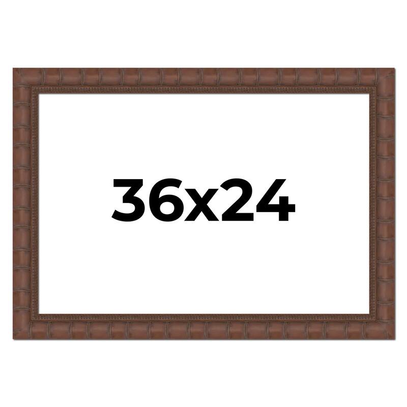 36x24 Frame Pewter Solid Wood Picture Frame Width 1.625 Inches | Interior Frame Depth 0.6875 Inches