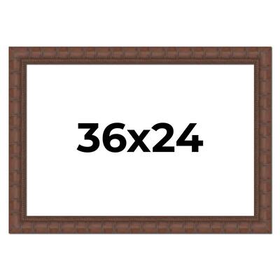 36x24 Frame Pewter Solid Wood Picture Frame Width 1.625 Inches | Interior Frame Depth 0.6875 Inches