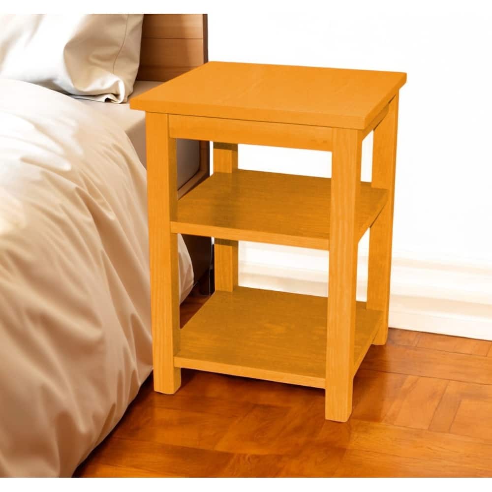 HomeRoots 28" Yellow Solid Wood Nightstand