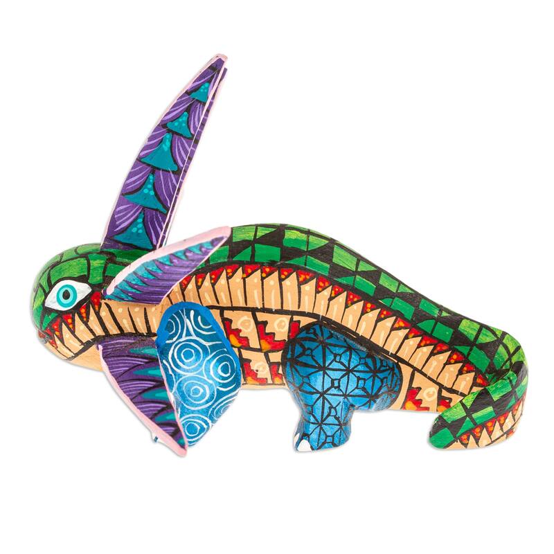Novica Handmade Jungle Axolotl Wood Alebrije Figurine