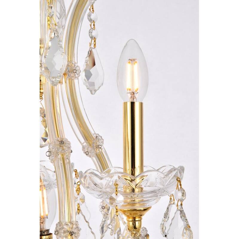 Fleur Illumination Collection Pendant D:12in H:22in Lt:4 Gold Finish
