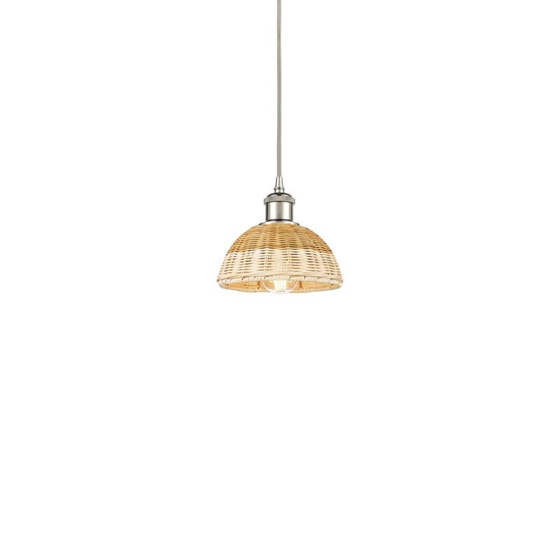 Innovations Lighting 516-1P-7-8 Bristol Natural II Pendant Bristol - Polished Nickel / Natural