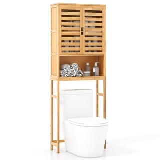 Over The Toilet Storage Cabinet - 9"D x 24.5"W x 67"H