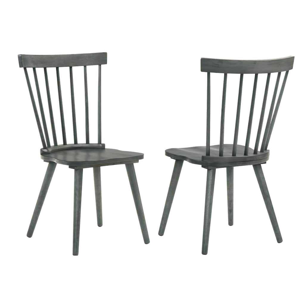 Farmhouse Dining Chair Side Chair Gray Meeting Room Chair Set of 2 Office Chair Coffee Chair with Wood Legs