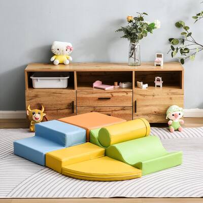 Climb and Crawl Foam Playset for Kids: 6-in-1 Indoor Play Equipment