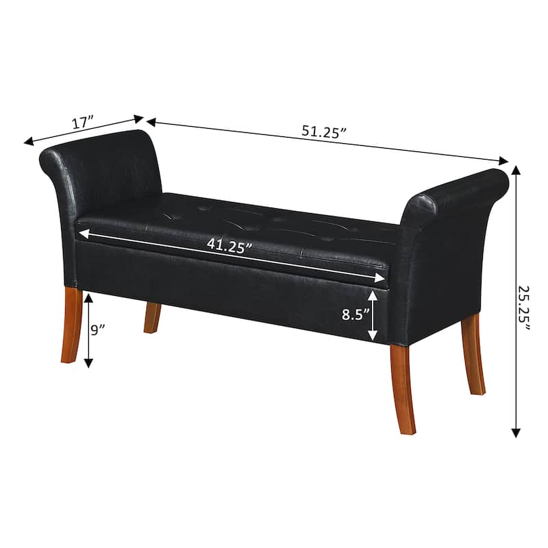 Convenience Concepts Designs4Comfort Garbo Entryway Storage Bench