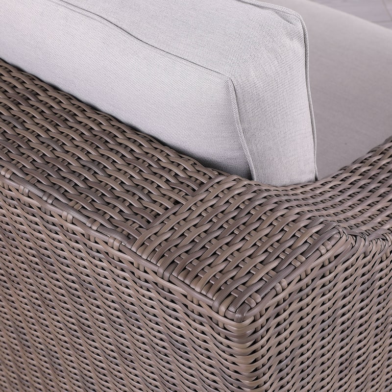 Manhattan Rustic Wicker Rattan Sofa, Beige