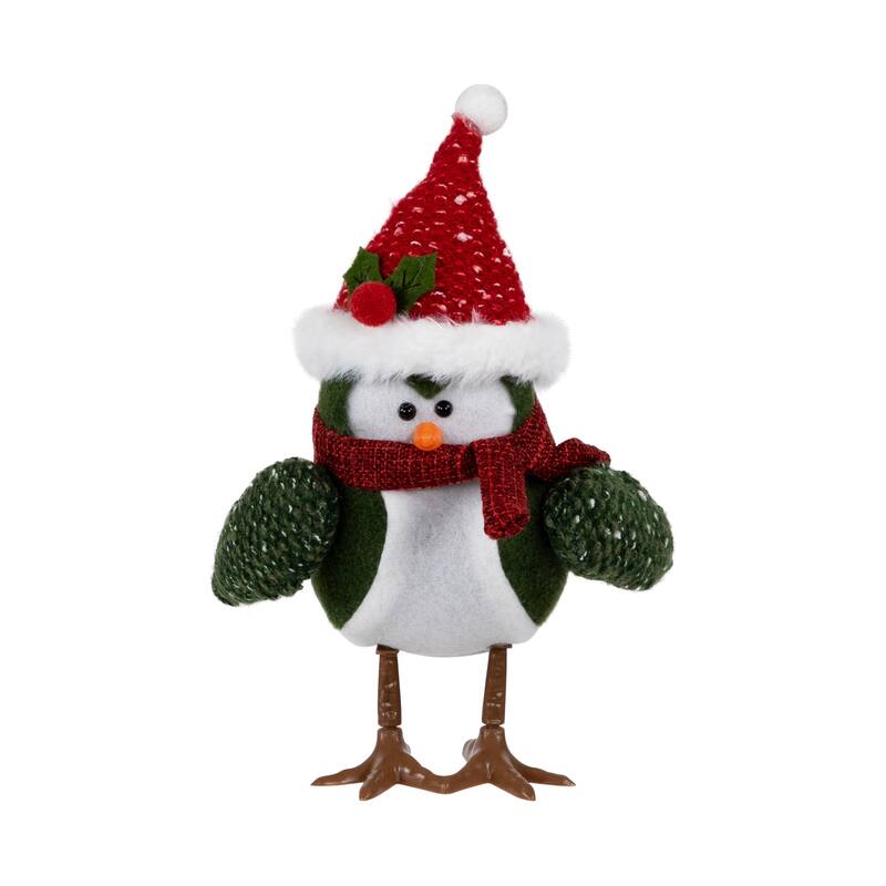 LED Lighted Standing Christmas Bird Figure - 9" - Warm White Light