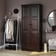 preview thumbnail 10 of 13, Palace Imports 100% Solid Wood Flexible Wardrobe Armoire with Metal or Wooden Knobs Java