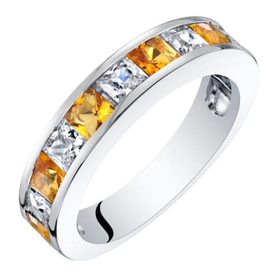Sterling Silver 1 ct Citrine Birthstone Ring