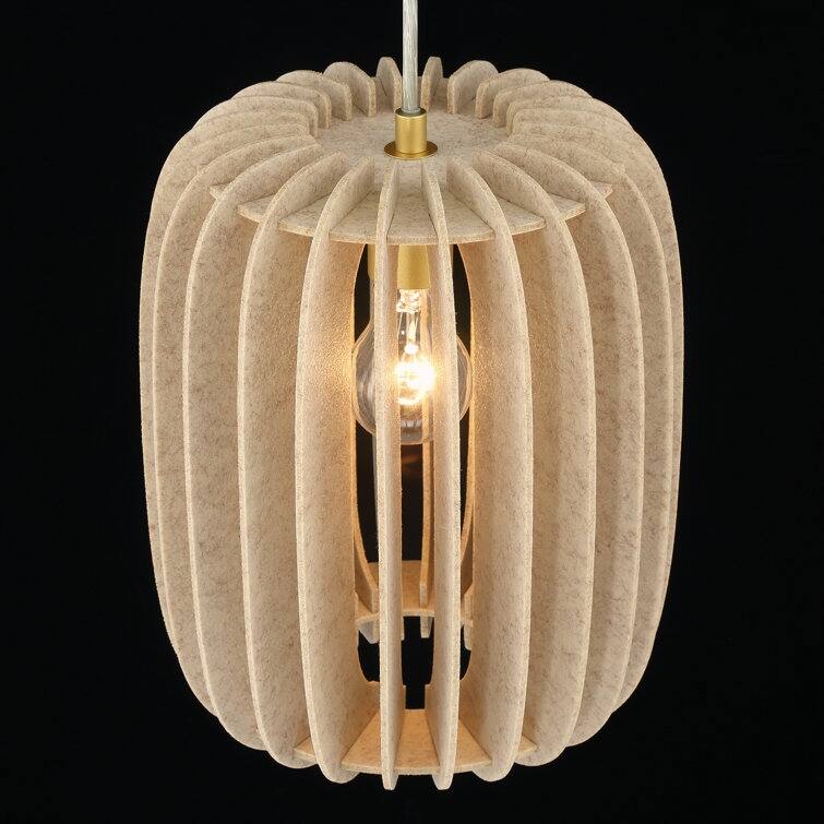 Acroma 1-Light Modern Pendant Light Fixture with Felt Shade
