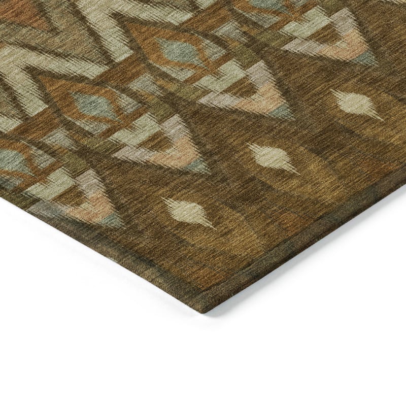 Machine Washable Indoor/ Outdoor Chantille Geometric Boho Rug