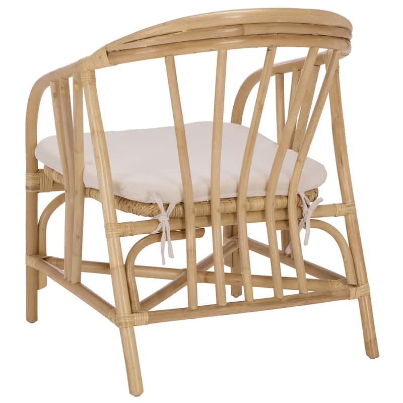 SAFAVIEH Home Billie Rattan Dining Chair - 27"W x 24"D x 33"H
