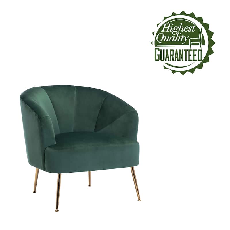 Porthos Home Skye Tufted Velvet Chrome Leg Accent Chair
