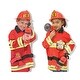 preview thumbnail 3 of 3, Melissa & Doug Fire Chief Role Play Costume Set - Red