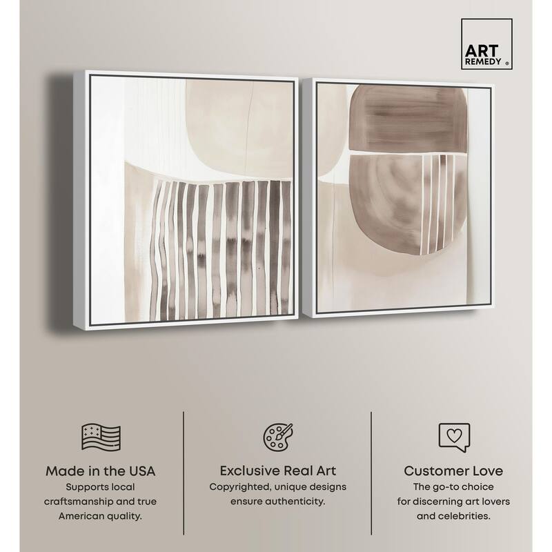 Elements of Quiet Canvas Set of 2 by Art Remedy