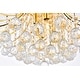 preview thumbnail 4 of 6, Fleur Illumination 6 light Gold Flush Mount