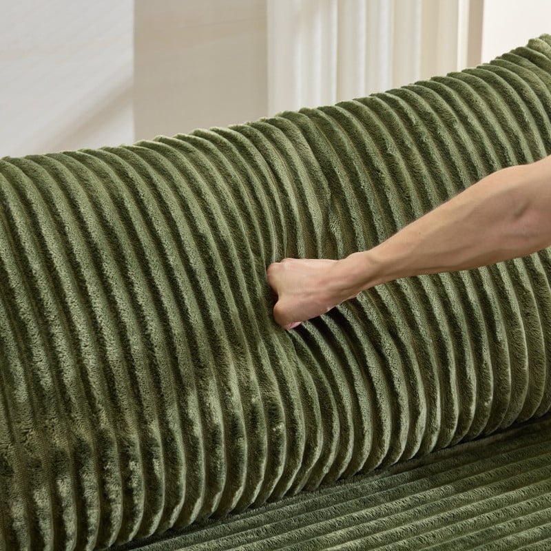 Modern King Size Convertible Sleeper Sofa Stackable Corduroy Sofa Bed