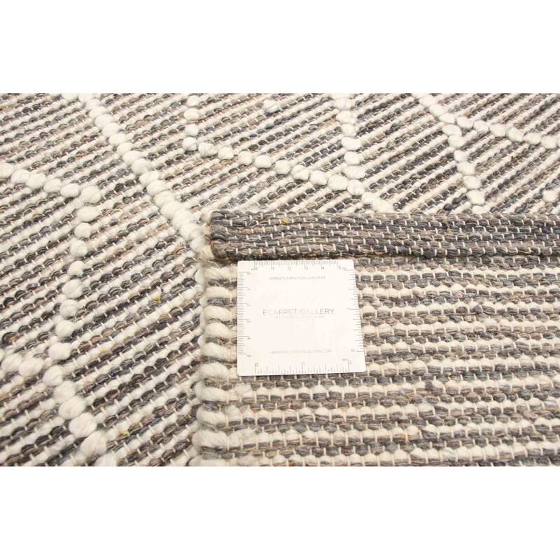 ECARPETGALLERY Braid weave Sienna Brown Wool Rug - 6'0 x 9'2