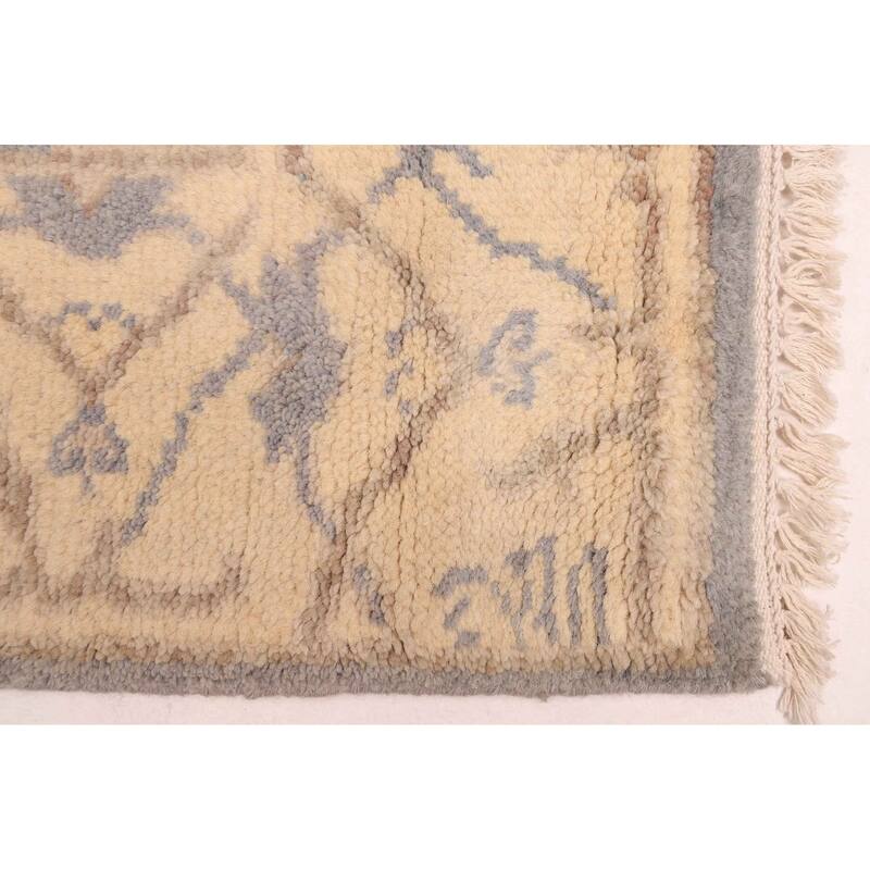 ECARPETGALLERY Hand-knotted Royal Oushak Light Denim Blue Wool Rug - 4'3 x 6'0
