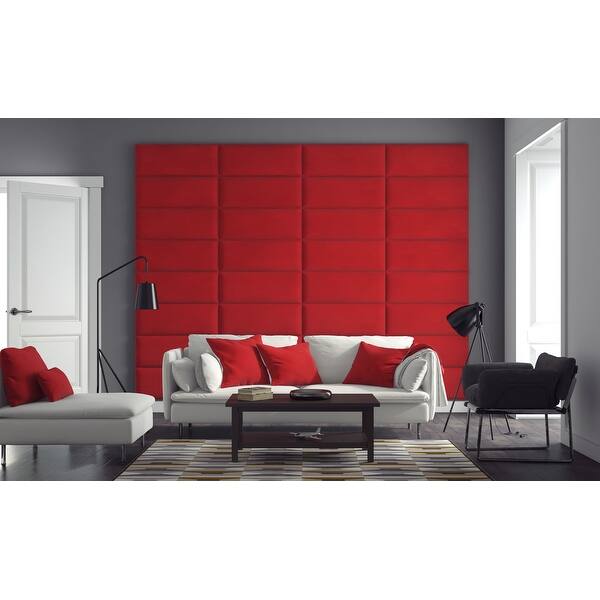 Vant Upholstered Wall Panels Headboards Sets Of 4 Micro Suede Red Melon 30 Inch Full Queen On Sale Overstock 12246080