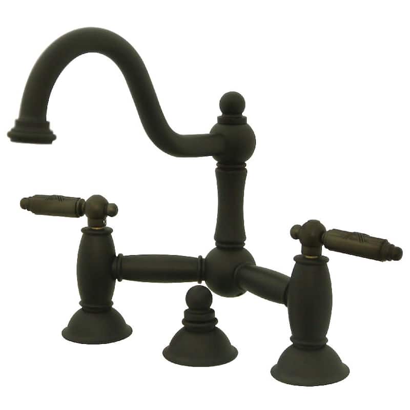 Kingston Brass Restoration 1.2 GPM Widespread Bridge Bathroom Faucet