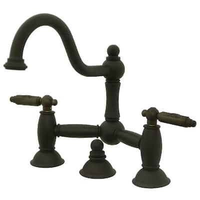 Kingston Brass Restoration 1.2 GPM Widespread Bridge Bathroom Faucet