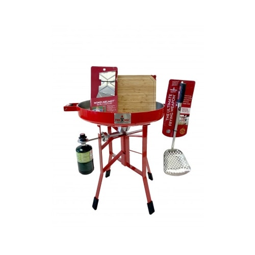 Firedisc Red Ultimate Hunting Bundle w/ Sureflame Burner & 24 Flexible Stand