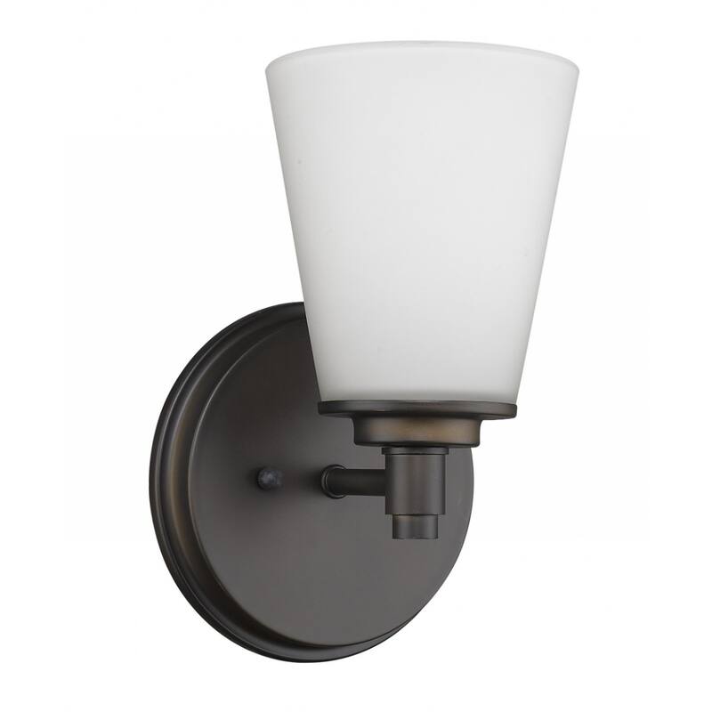 Wall Sconce with Frosted Glass Shade for Bedroom and Living Room - 6.50” x 6.25” x 10”