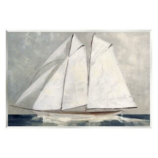 Stupell Nautical Sailboat Dark Ocean Water Wall Plaque, Design By Sally ...