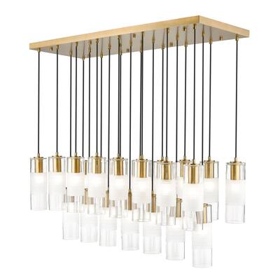 Alton 23 Light Linear Chandelier in Modern Gold - Modern Gold