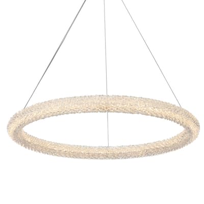 Elegant Lighting 3800D31 Bowen 32" Wide LED Crystal Ring Chandelier -