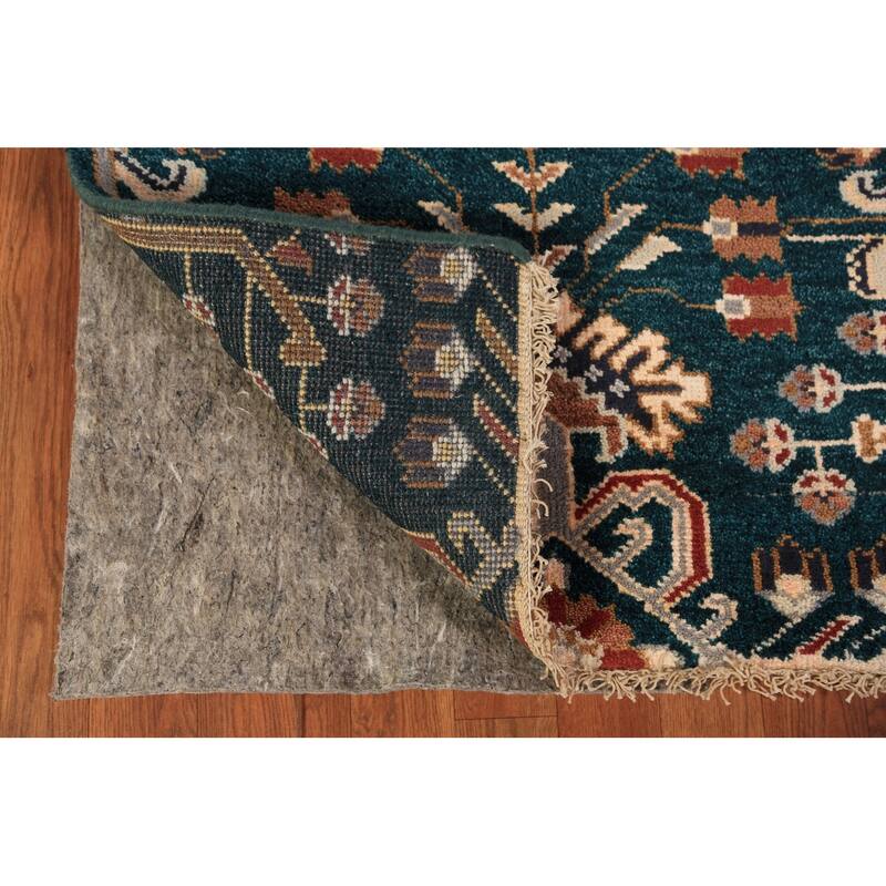 All-Over Green Tribal Kazak Indian Runner Rug Handmade Wool Carpet - 2'7"x 9'10"