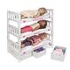 preview thumbnail 9 of 10, Badger Basket 1-2-3 Convertible Doll Bunk Bed with Bedding, Baskets and Free Personalization Kit - White Rose