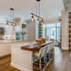 Zarbel Modern Farmhouse Chandelier Rustic 3-light Island Lights Faux Wood Accents with Bottle Glass - L25"x W 5"x H 76"