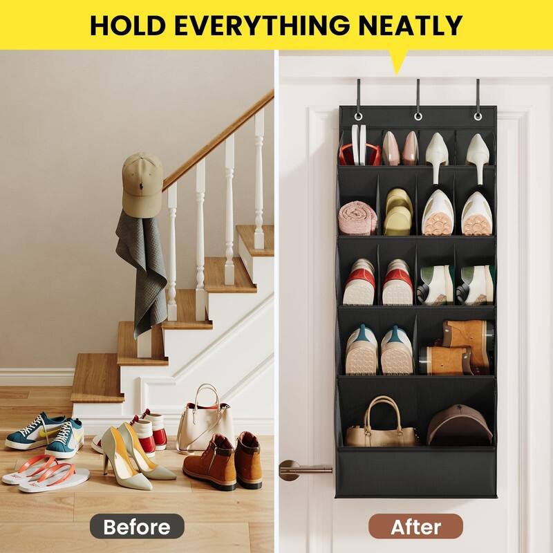 Hanging Shoe Organizers with 15 Large Pocket
