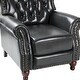 preview thumbnail 29 of 45, HULALA HOME Genuine Leather Nailhead Trim Pushback Recliner with Rolled Arms