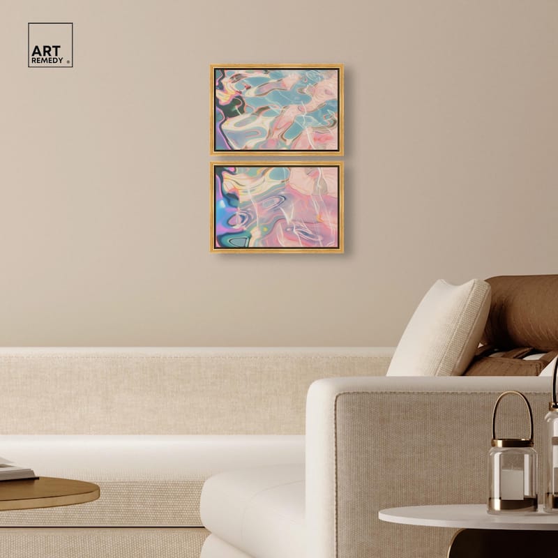 Metallic Drift I Canvas Set of 2 by Art Remedy