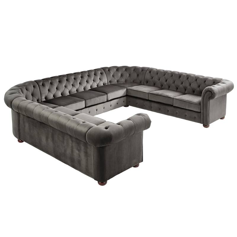 Knightsbridge Chesterfield 11-Seat Sectional by iNSPIRE Q Artisan