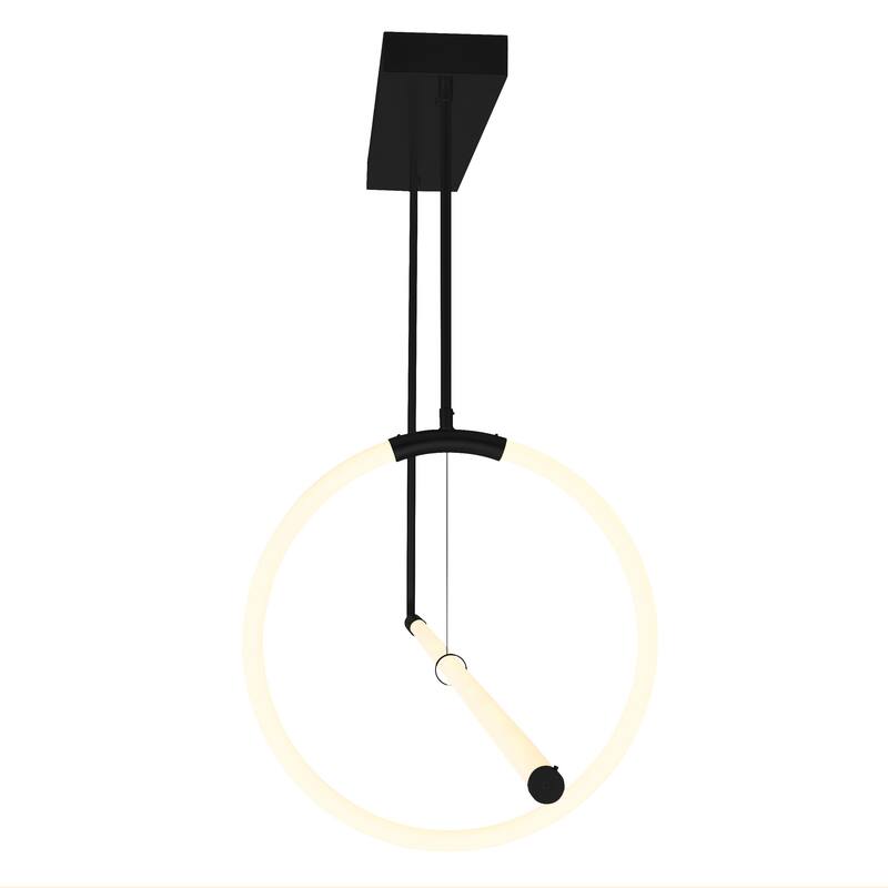 Hoops 2 Light LED Chandelier With Black Finish