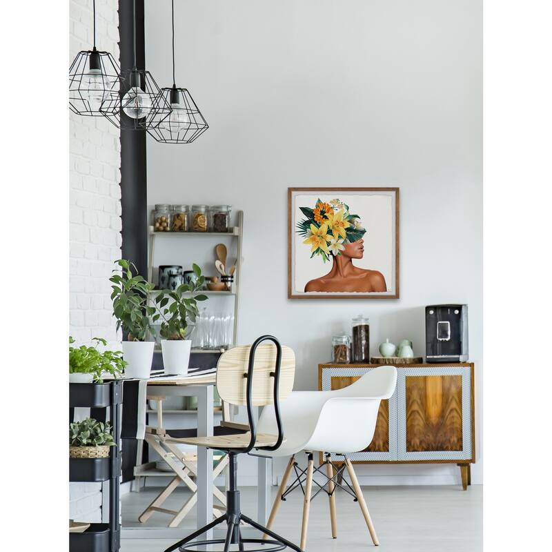 Sunny Yellow Petals Framed Wall Art, Elegant Home Touch - Sophisticated Artwork for Refined Décor