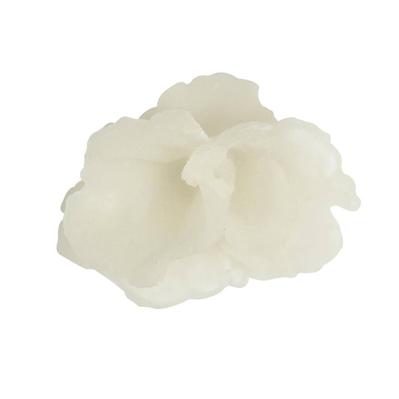 Polystone Coral Small Textured Decorative Sculpture with Clear Acrylic Base - White - Roche River Decor
