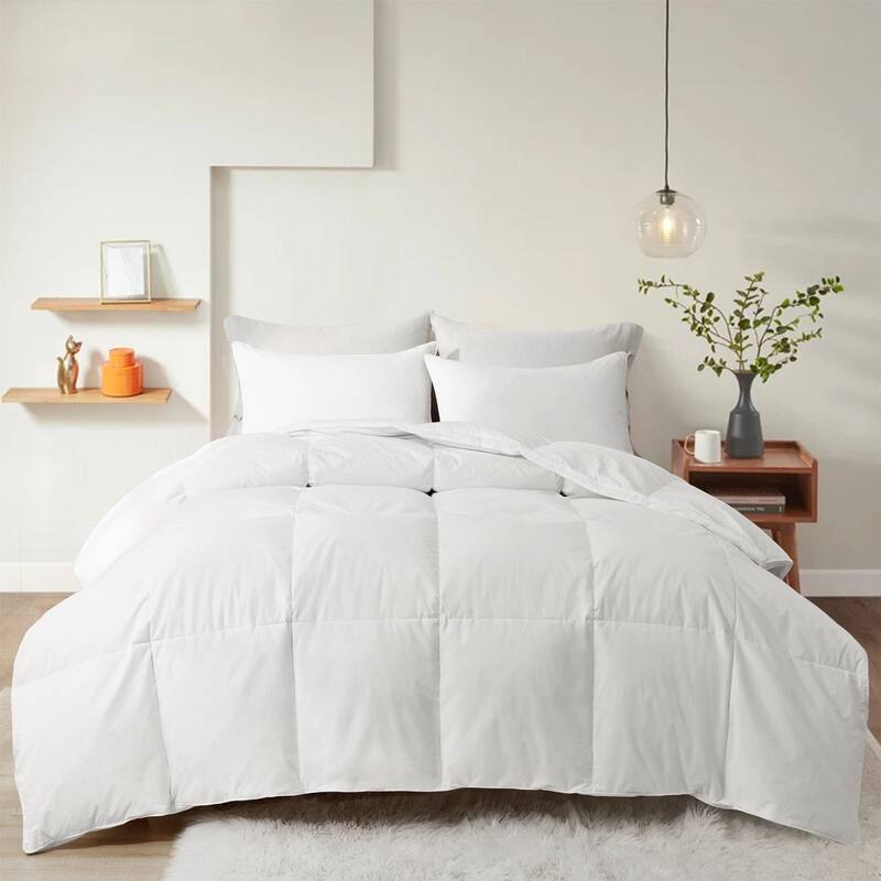 Heavy Weight Soft Microfiber White Goose Feather Fiber Comforter
