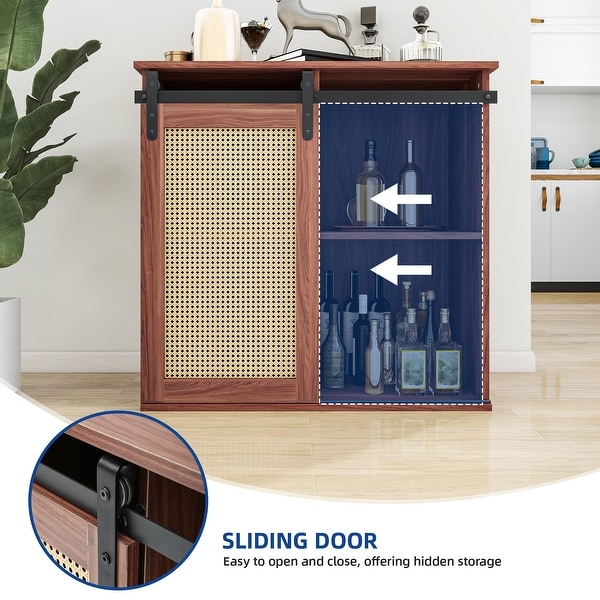 Moasis Bar Cabinet with Storage for 101 can Mini Fridge Ratan Door Mini Fridge Cabinet Beer Cabinet Wine Fridge Cabinet On Sale Bed Bath Beyond 41117590