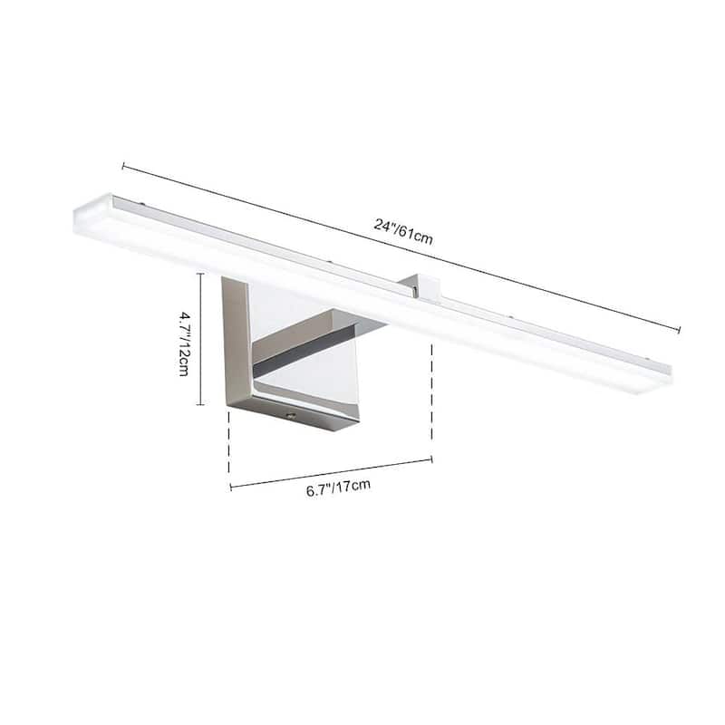 Minimalist Modern Dimmable LED Linear Vanity Light - 24.0 in
