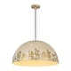 preview thumbnail 5 of 12, European Artisanal Antique Gold Patina Iron Oversized Dome Pendant