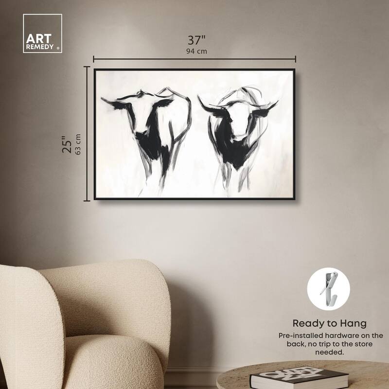 Bovine I Canvas by Art Remedy