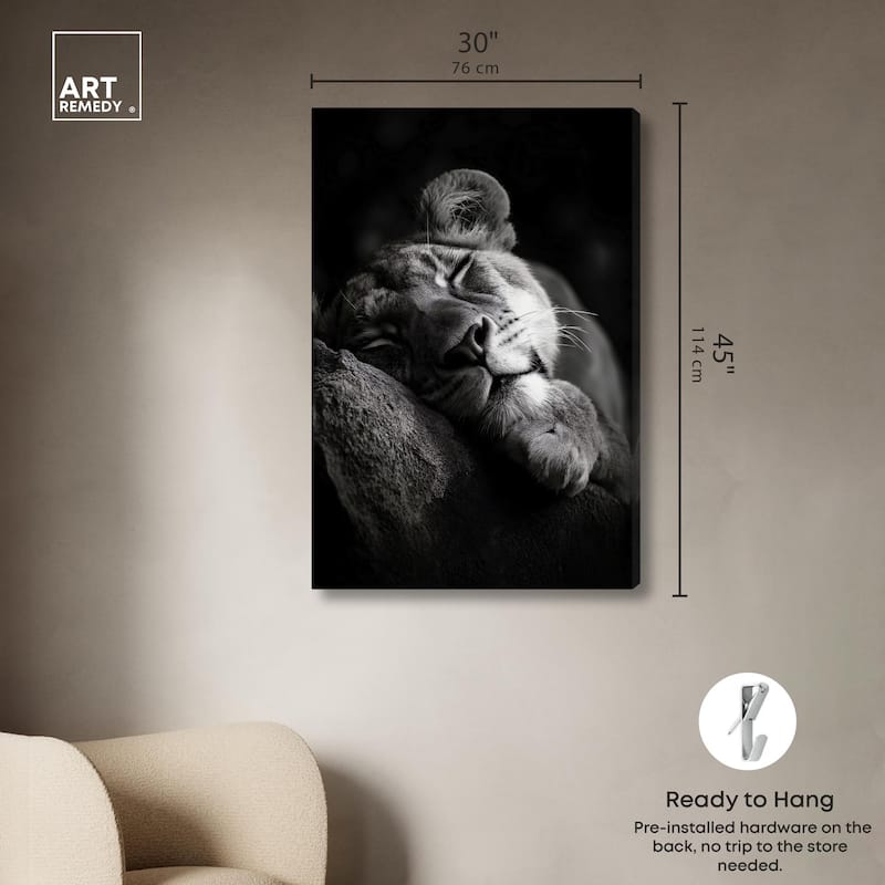 Resting Predator Canvas by Art Remedy, Gallery Wrapped